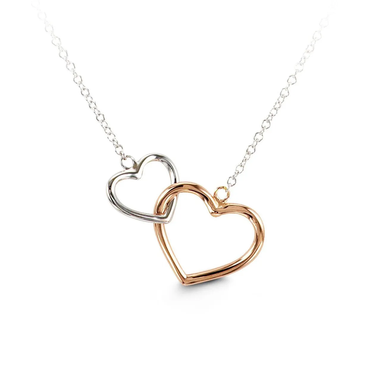 10k Gold Double Heart Necklace