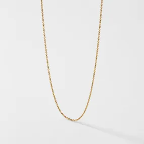 14-16 CABLE CHAIN 14KT GOLD NECKLACE