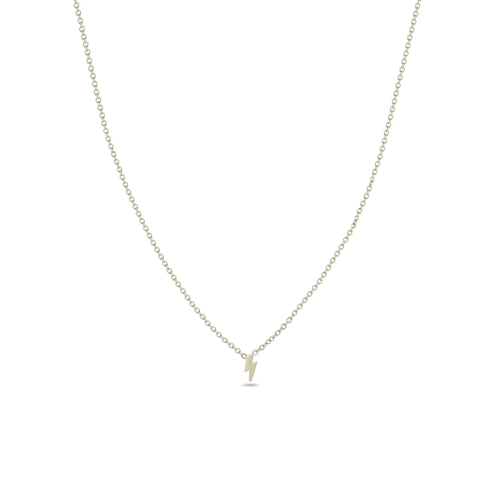 14k Itty Bitty Lightning Bolt Necklace