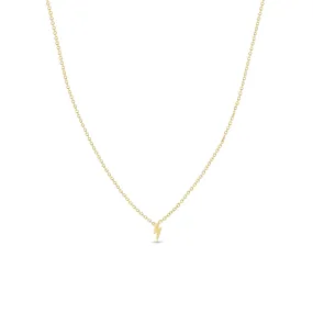 14k Itty Bitty Lightning Bolt Necklace