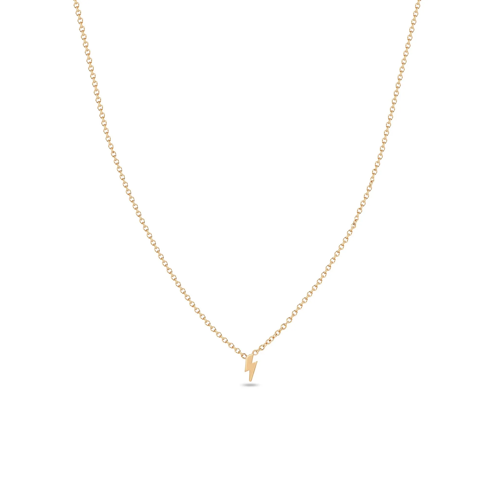 14k Itty Bitty Lightning Bolt Necklace