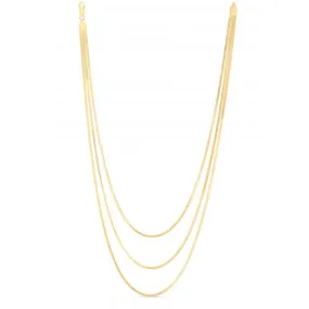 14k Multi-strand Herringbone Necklace