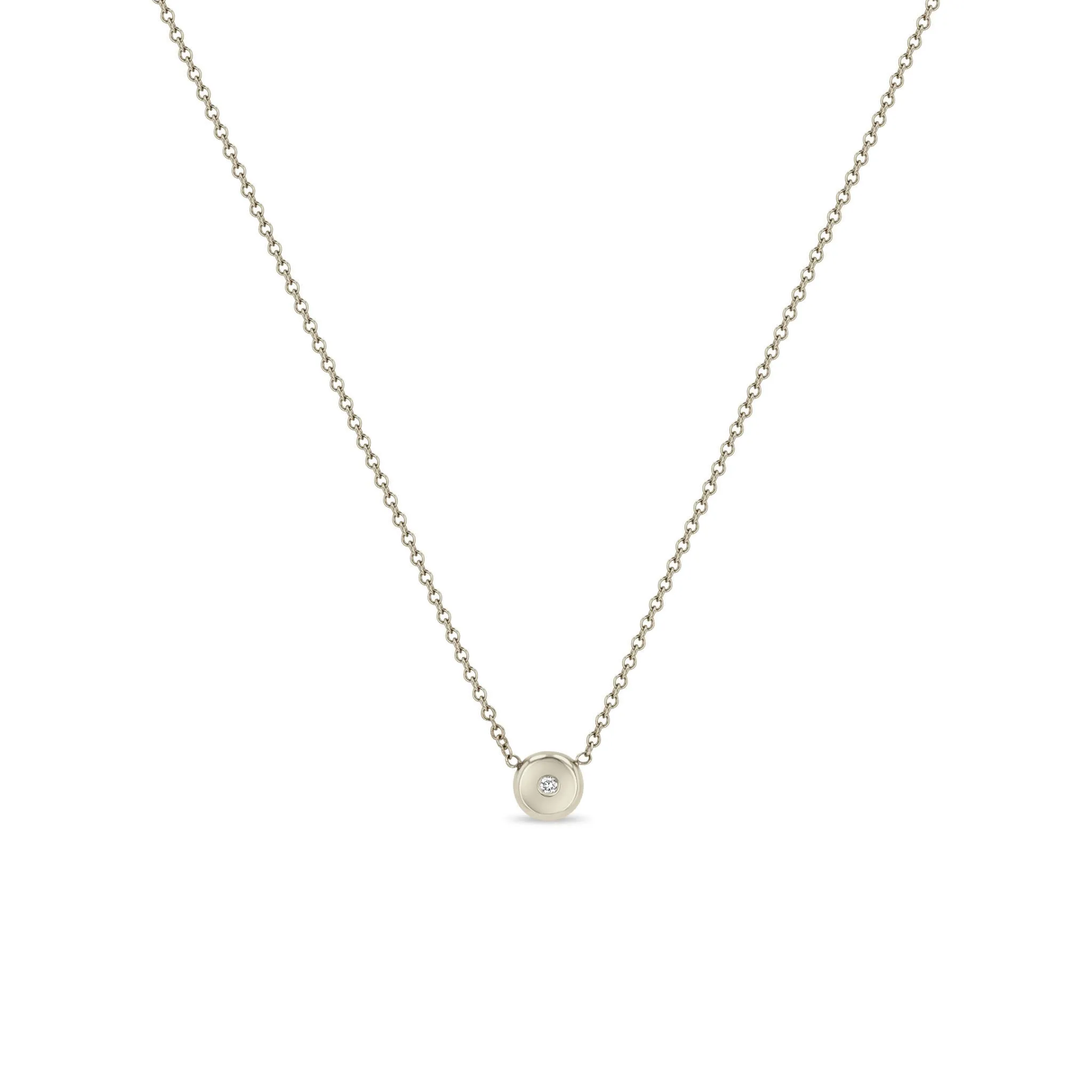 14k Small Diamond Nugget Necklace