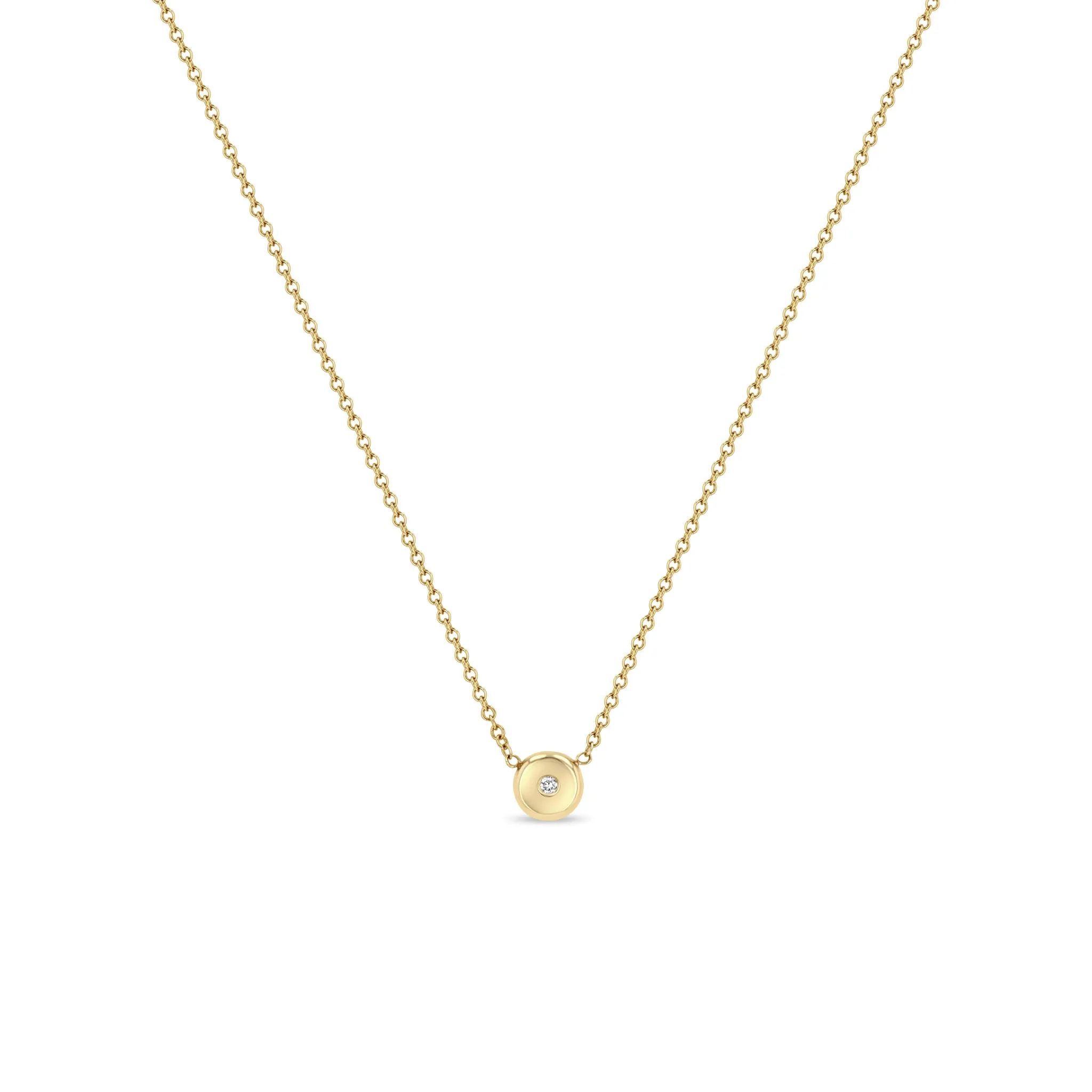 14k Small Diamond Nugget Necklace