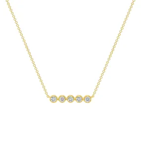 14K  YG Mini Senna Diamond Necklace