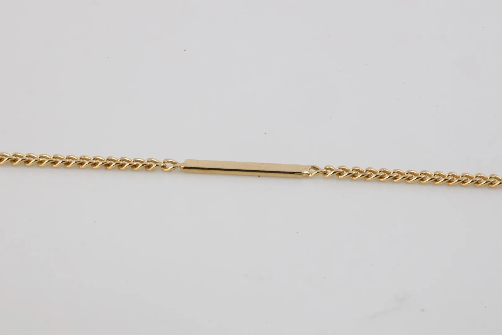 15.5" 18k Yellow Gold Bar Station Chain (4.20g.)