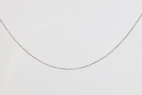 16" 14k White Gold Flat Curb Chain Necklace (2.66g.)