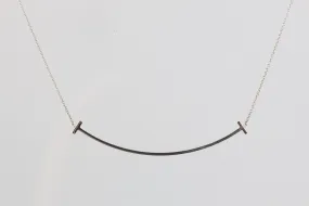 18.5" Tiffany & Co. 925 Silver T Smile Necklace (2.72.g.)