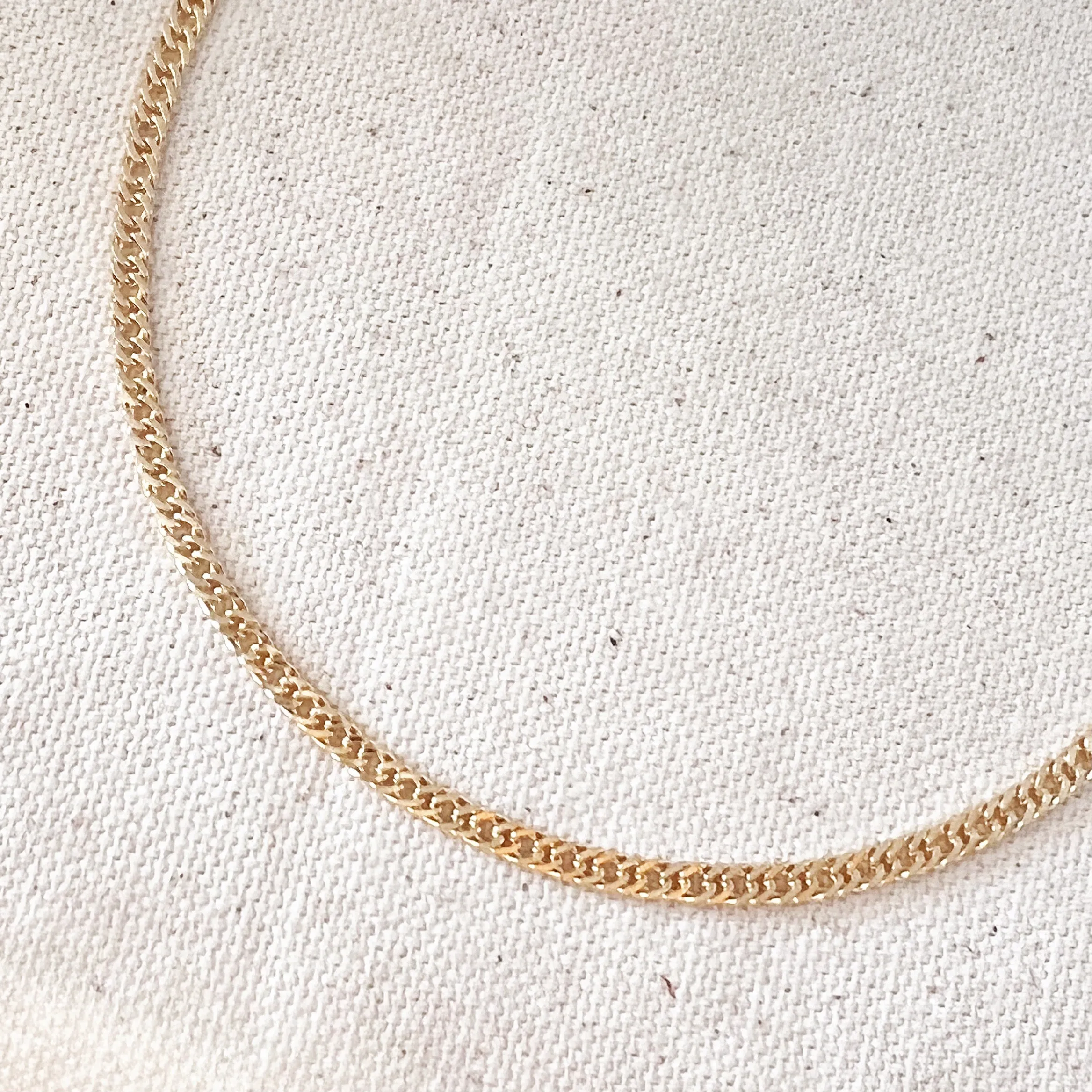 18k Gold Filled Double Curb Chain - Cuban