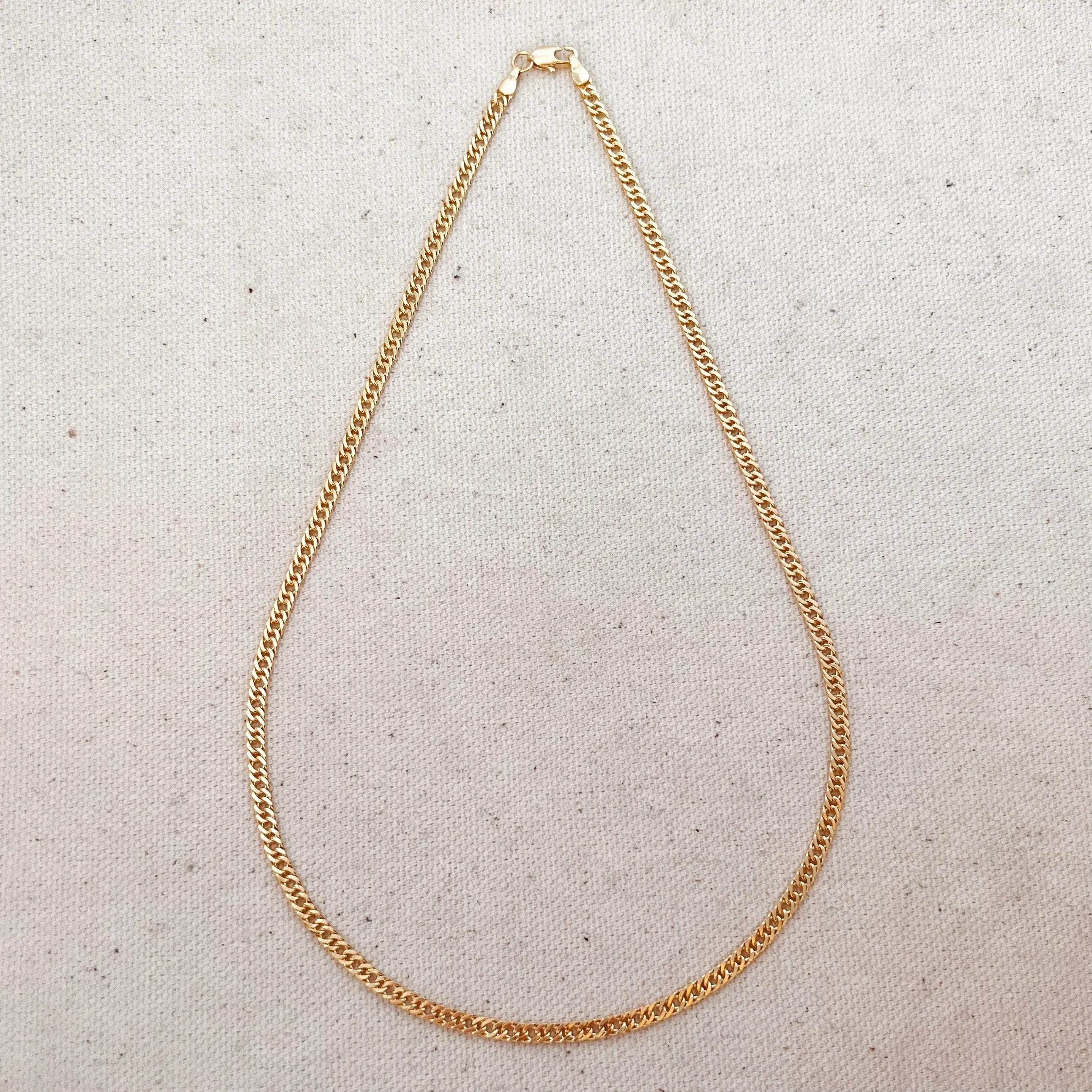 18k Gold Filled Double Curb Chain - Cuban