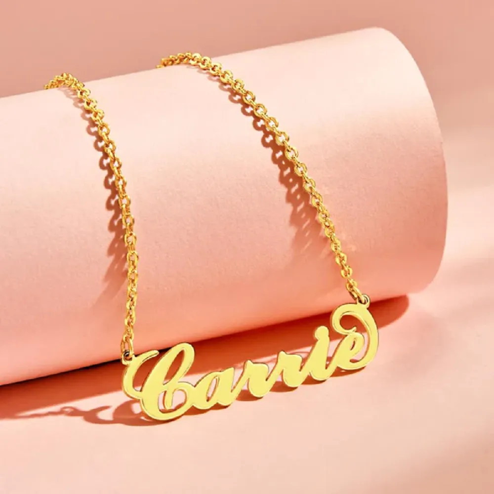 18K Gold Plated Personalized Name Copper Necklace