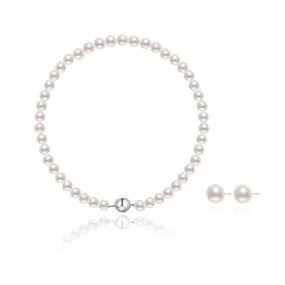 18k Gold Top Grade Aurora HANADAMA Akoya Pearl Set KS00005