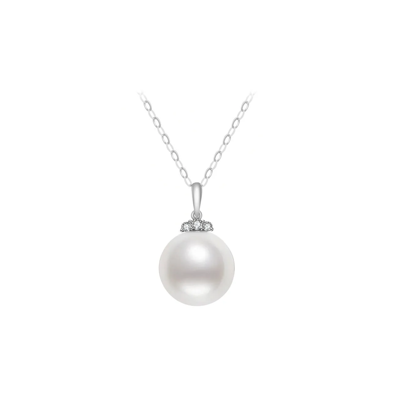 18K Solid Gold Freshwater Pearl Necklace KN00097