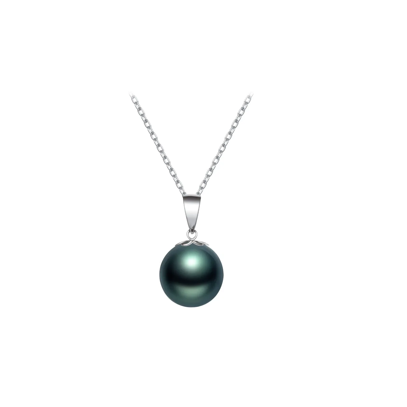 18K Solid Gold Saltwater Tahitian Pearl Necklace KN00017