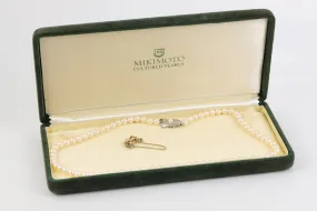 18" Mikimoto 925 Silver Pearl Necklace (22.83g.)