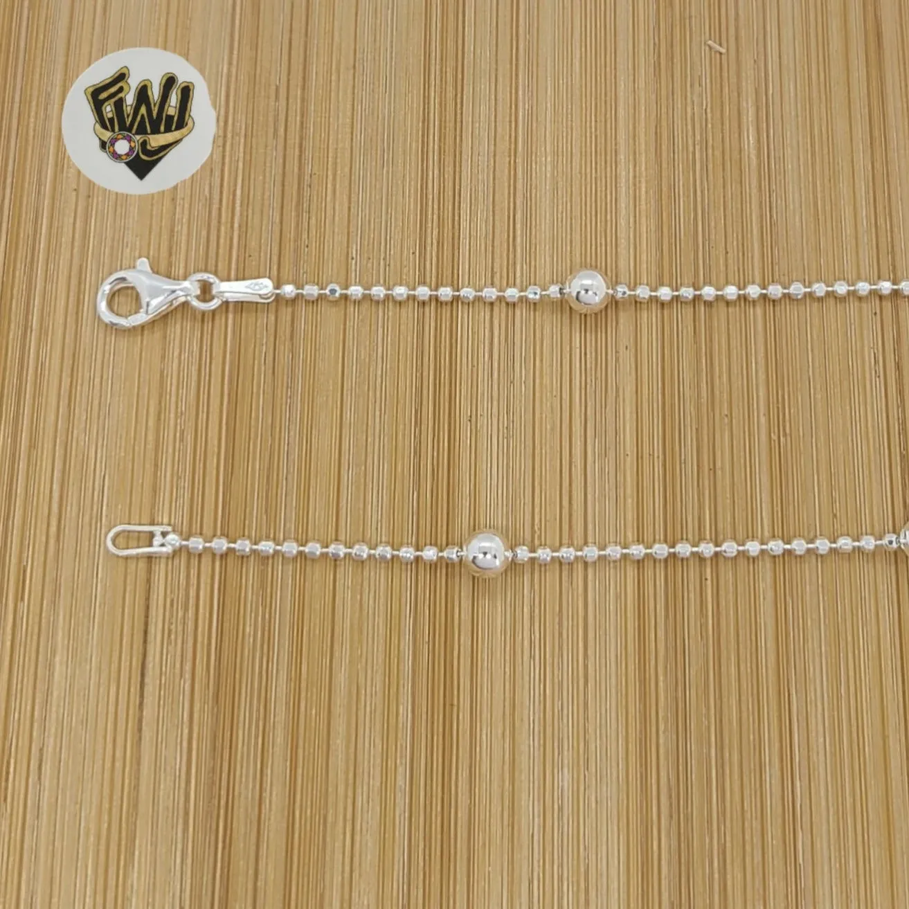 (2-2683) 925 Sterling Silver - 1.4mm Balls Link Chain.