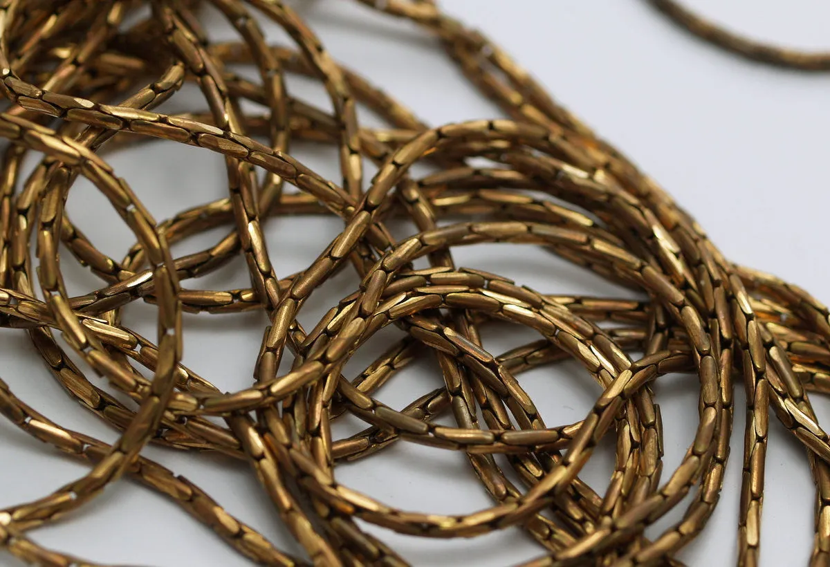 2 Meters - 6.6 Feet (2.5 mm) Solid Brass Chain - ( Z090 )