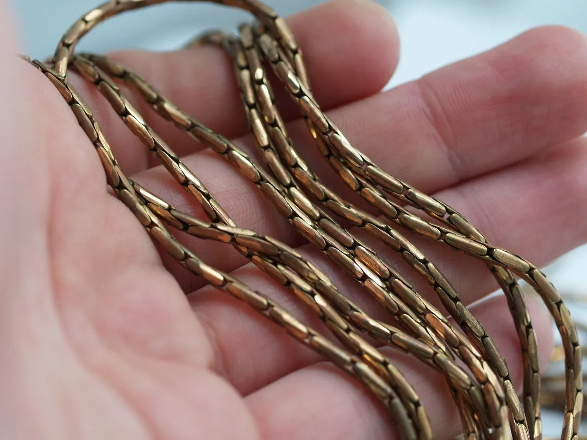 2 Meters - 6.6 Feet (2.5 mm) Solid Brass Chain - ( Z090 )