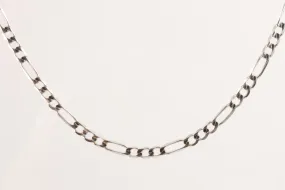 20.5" 10k White Gold Figaro Chain Necklace (10.24g.)