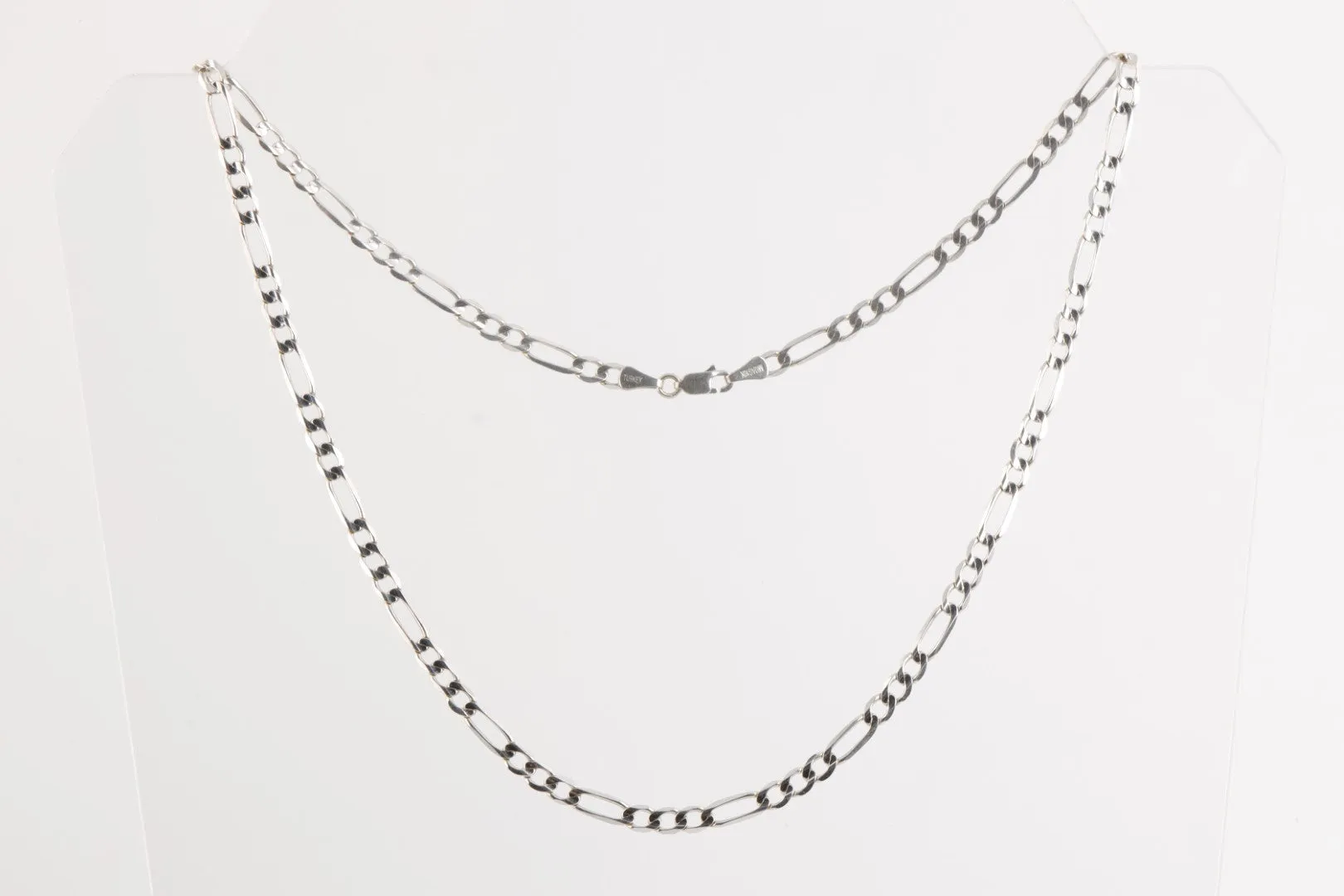 20.5" 10k White Gold Figaro Chain Necklace (10.24g.)