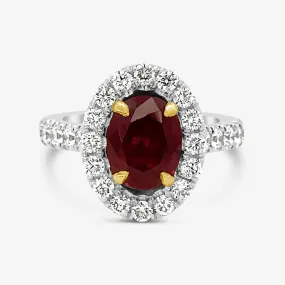 2.27ct Ruby & Diamond Ring