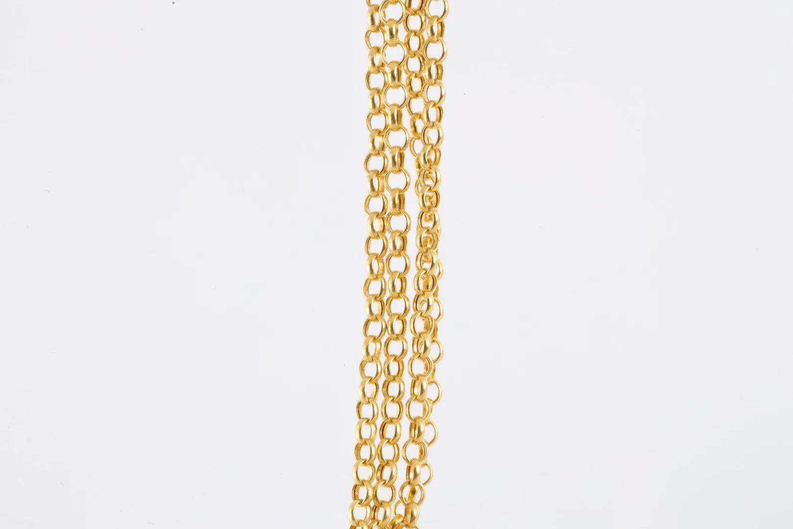 24" 14k Yellow Gold Cable Station Necklace (6.96g.)