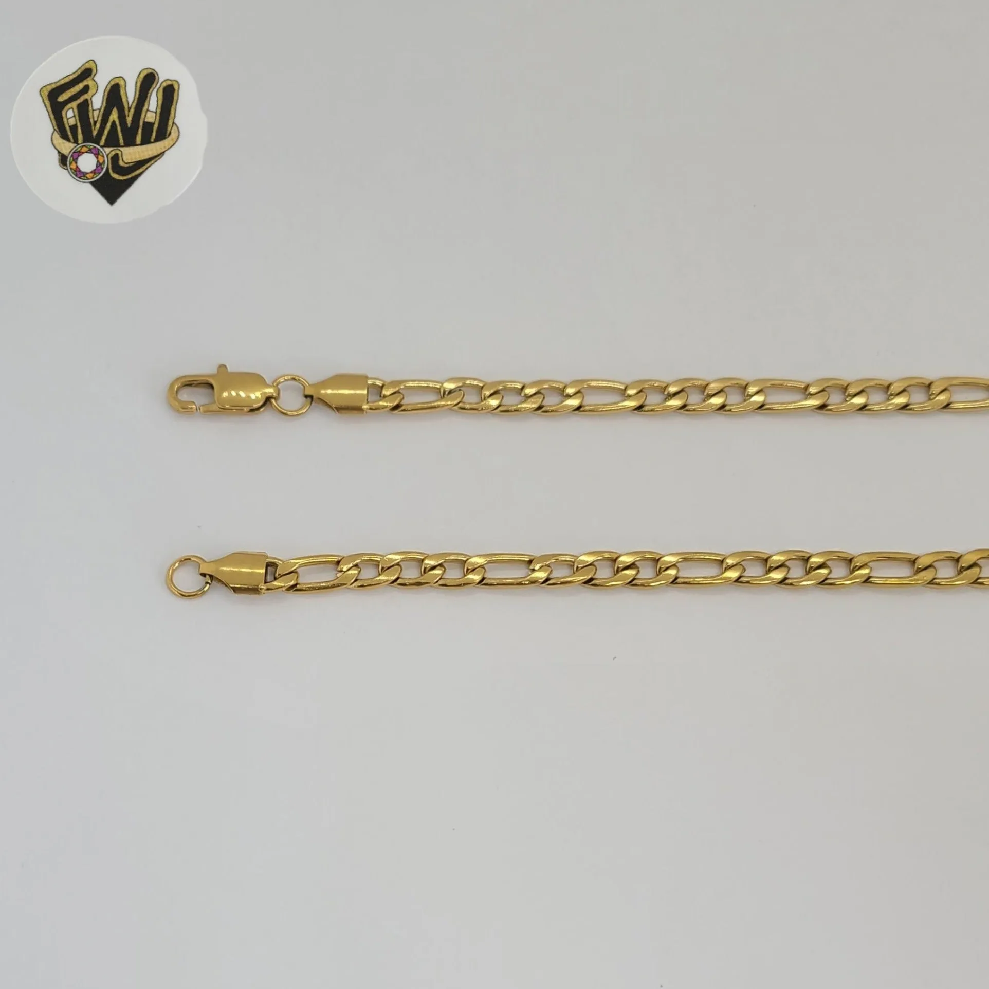 (4-3291) Stainless Steel - 5.2mm Figaro Link Chain.