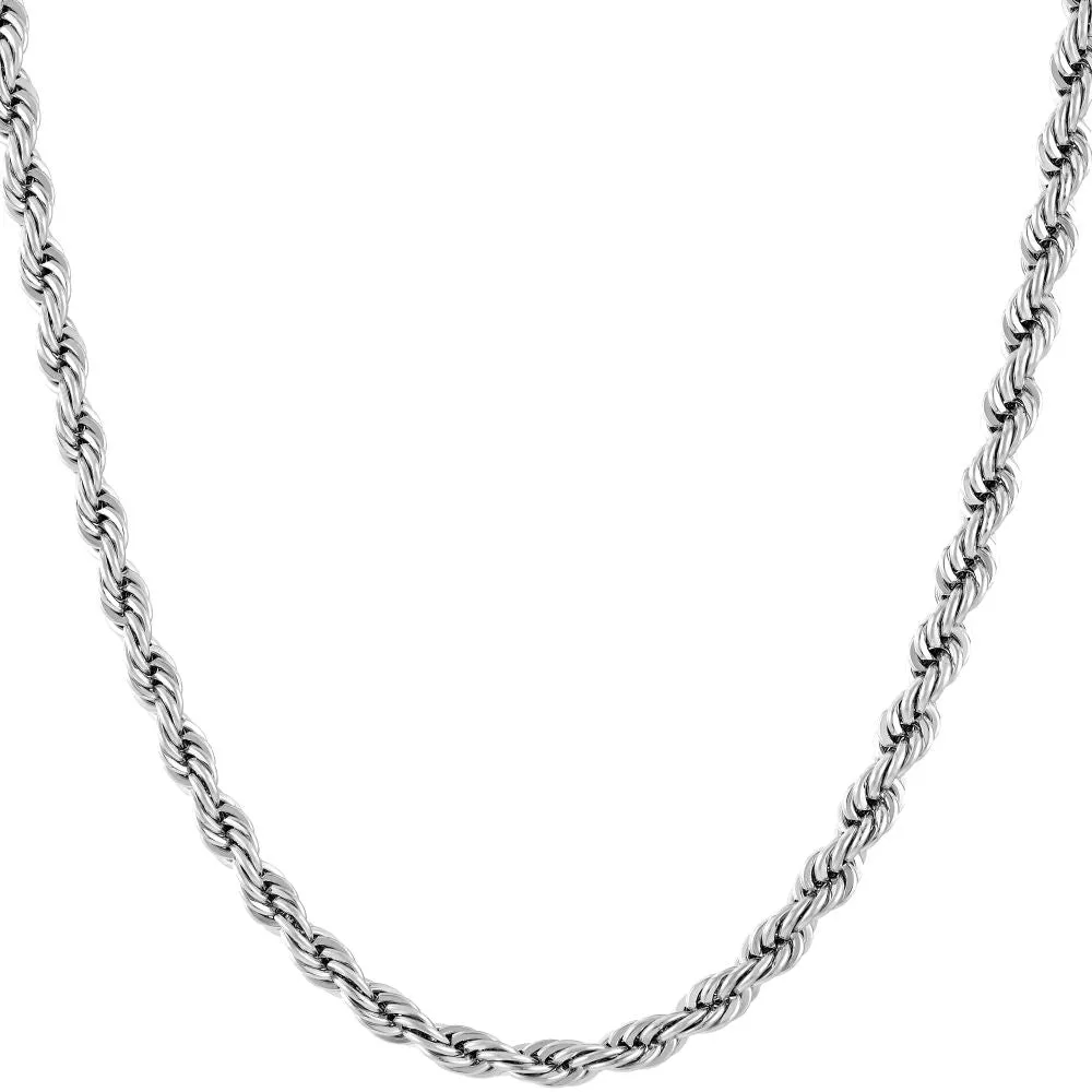 4mm Rope Chain (Rhodium)