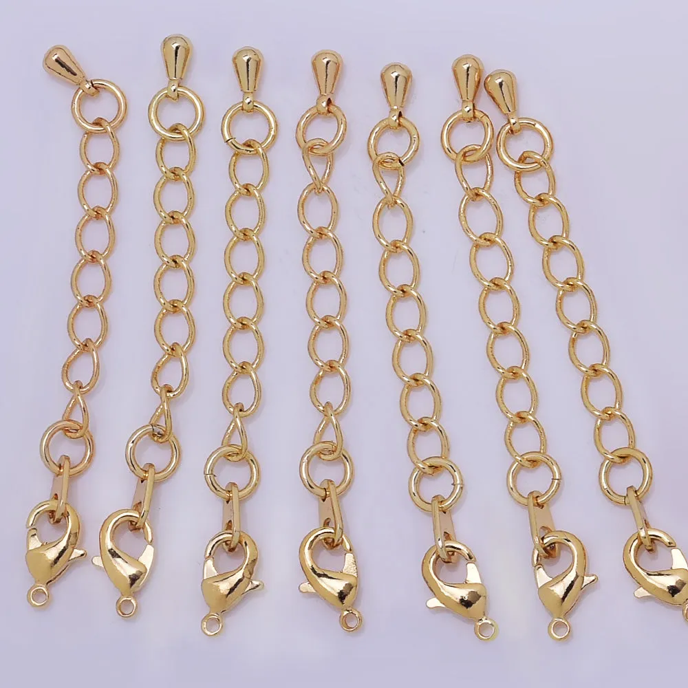 56mm Brass Extension Chain lobster clasps Chain Extender Add-On chain necklace extender bracelet extender 10pcs