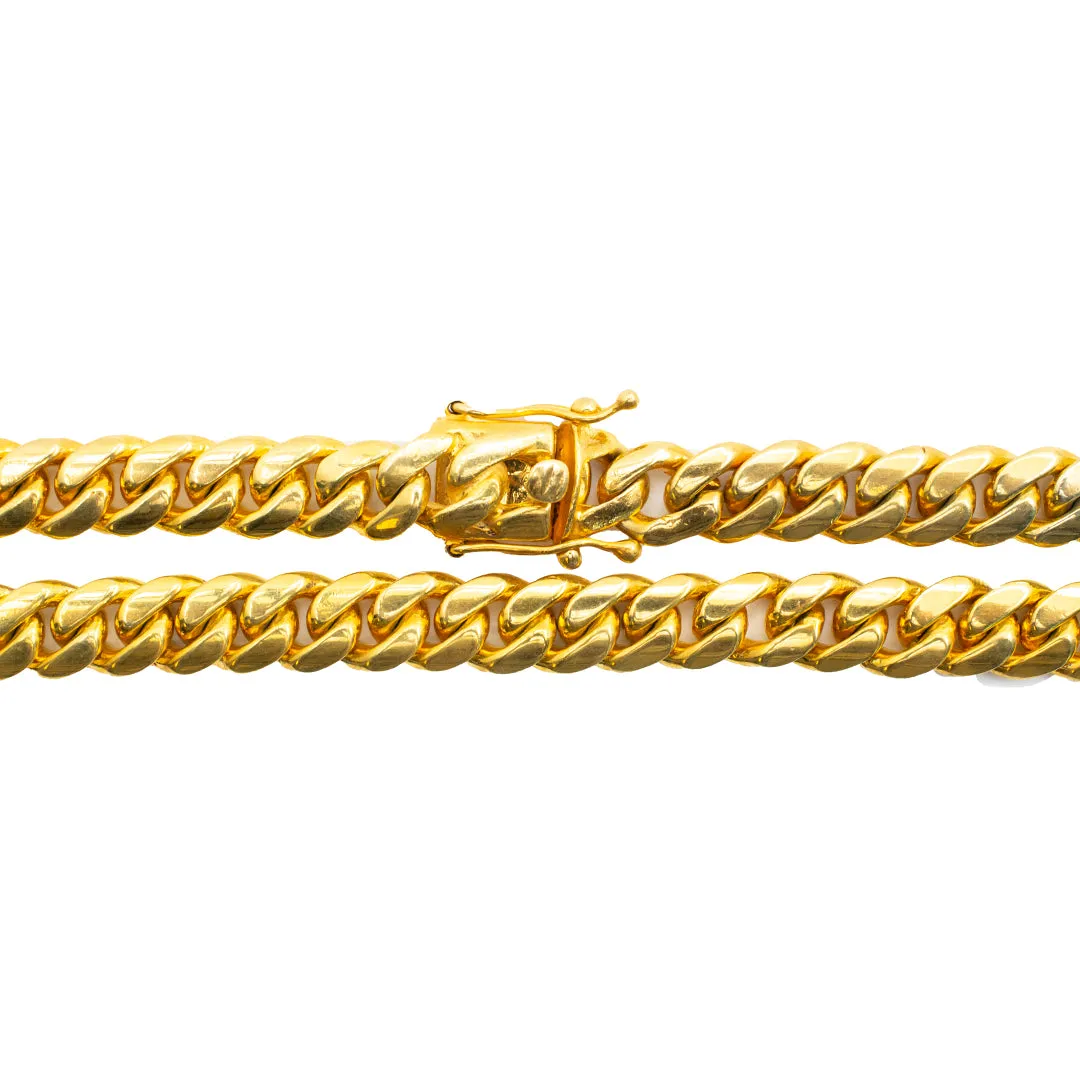 925 Sterling Silver Gold Plated Cuban Link Chain