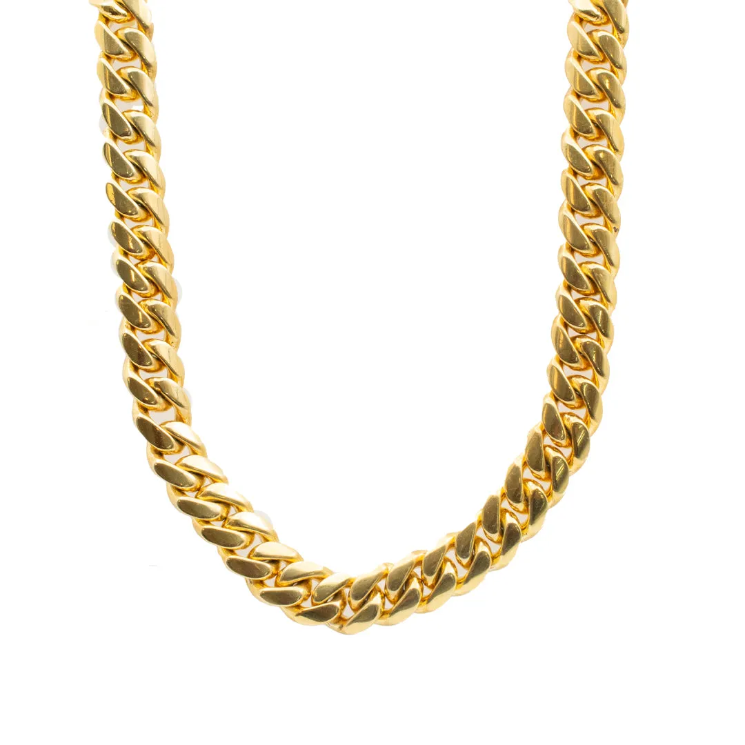 925 Sterling Silver Gold Plated Cuban Link Chain