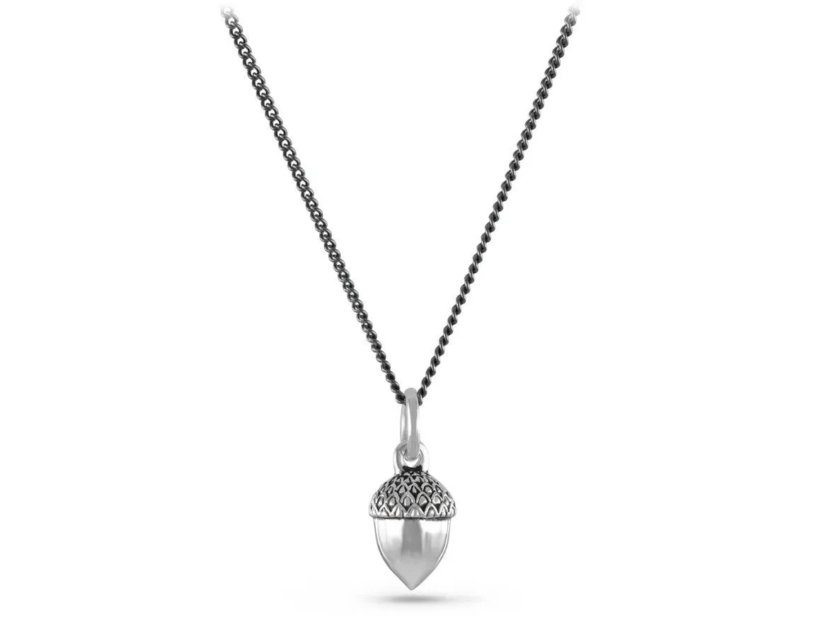 Acorn Necklace - Silver