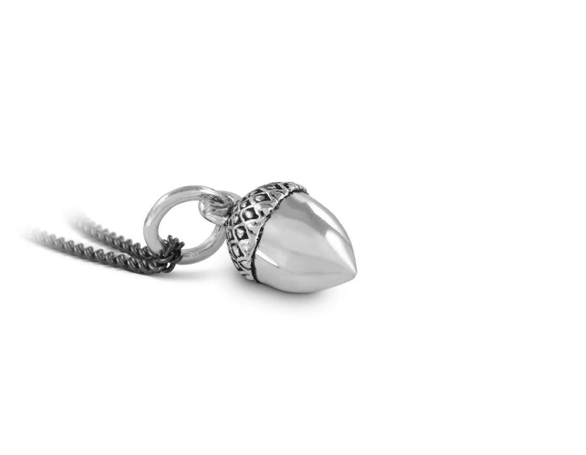 Acorn Necklace - Silver