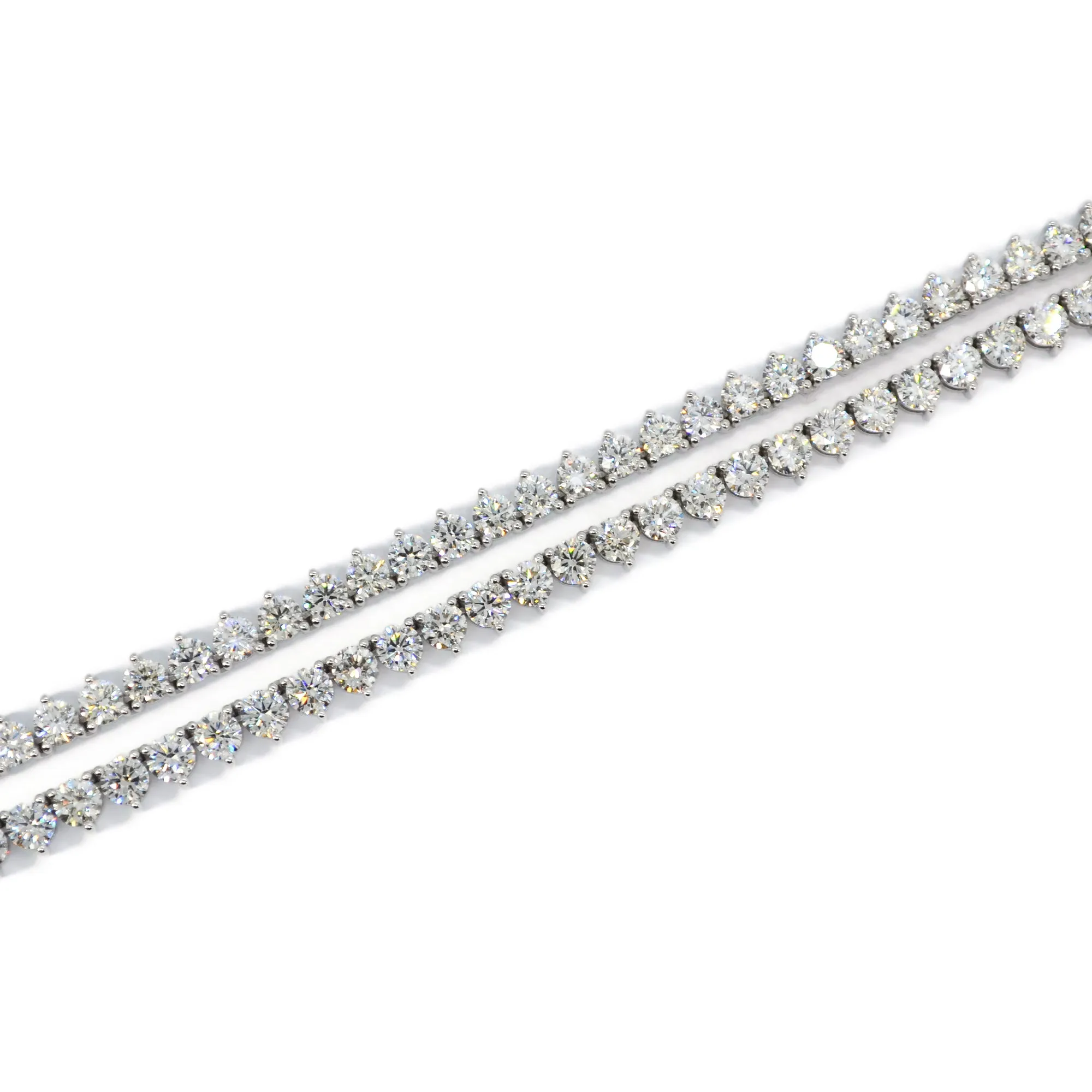 AFJ Diamond Collection - Diamond Tennis Necklace with White Gold