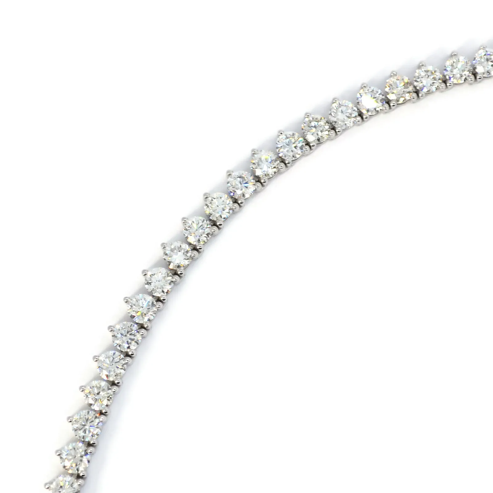 AFJ Diamond Collection - Diamond Tennis Necklace with White Gold