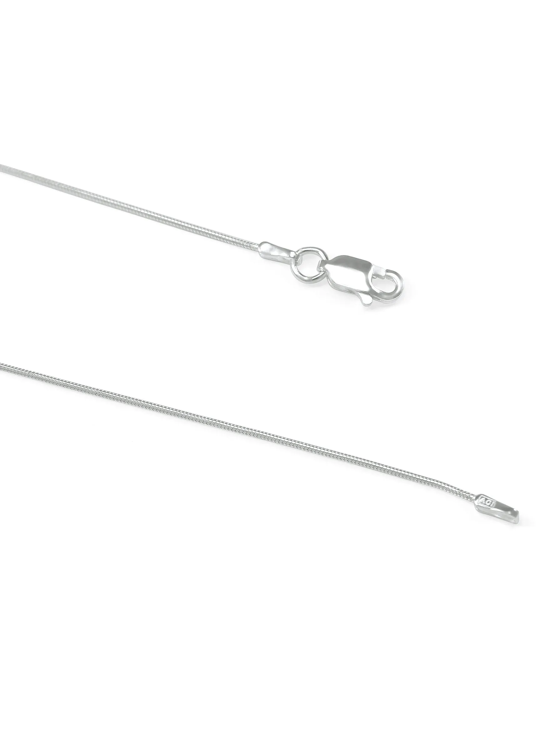 Alpha Sigma Tau Sterling Silver Lavaliere with Simulated Diamonds