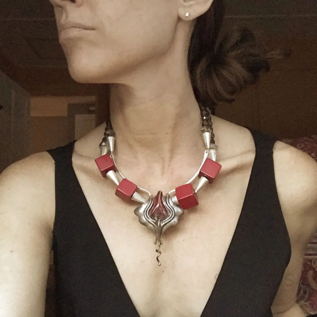 Unique Amorpha Statement Necklace - One of a Kind OOAK Jewelry