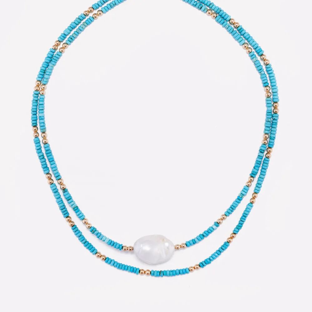 AQUA EVA TURQUOISE NECKLACE 4MM