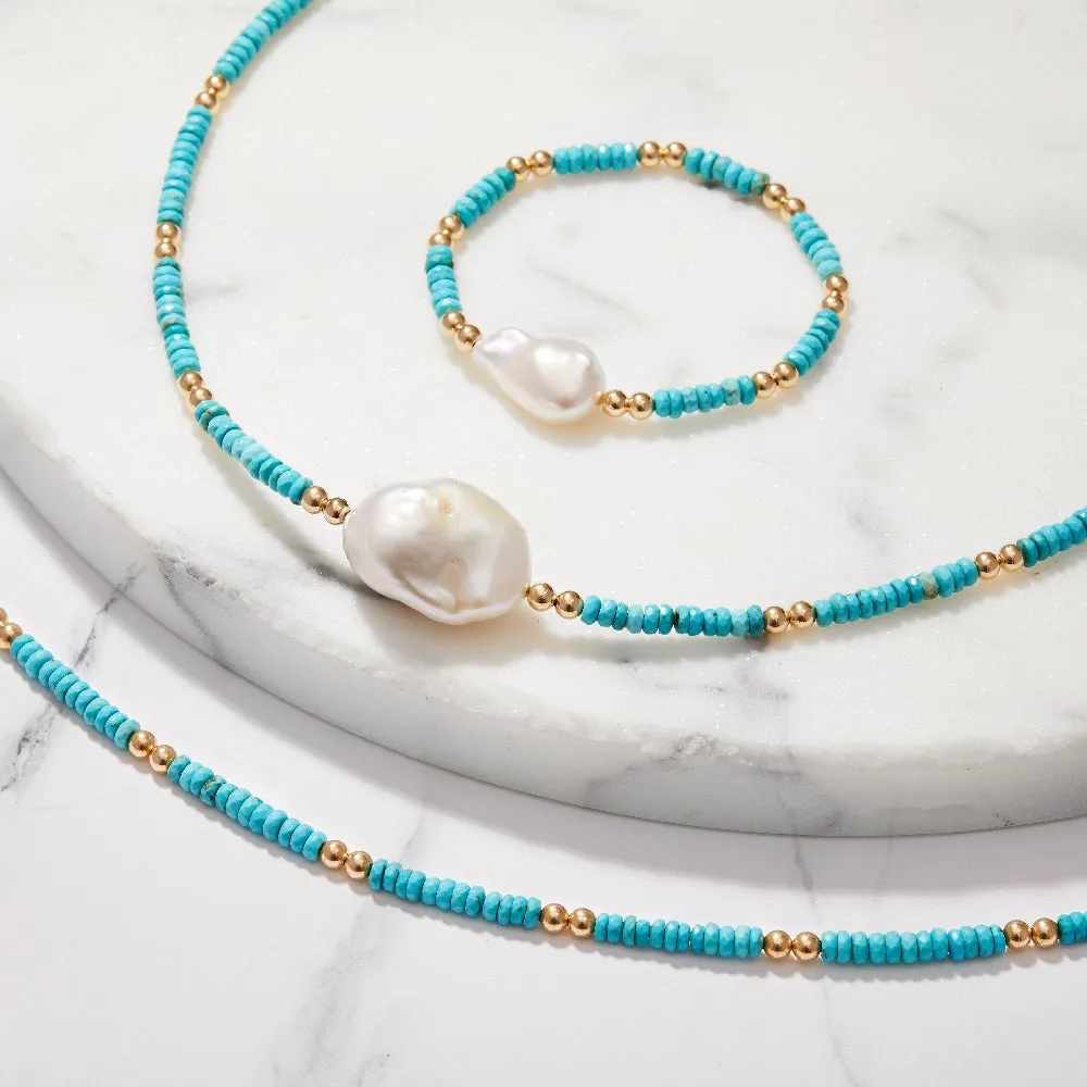 AQUA EVA TURQUOISE NECKLACE 4MM