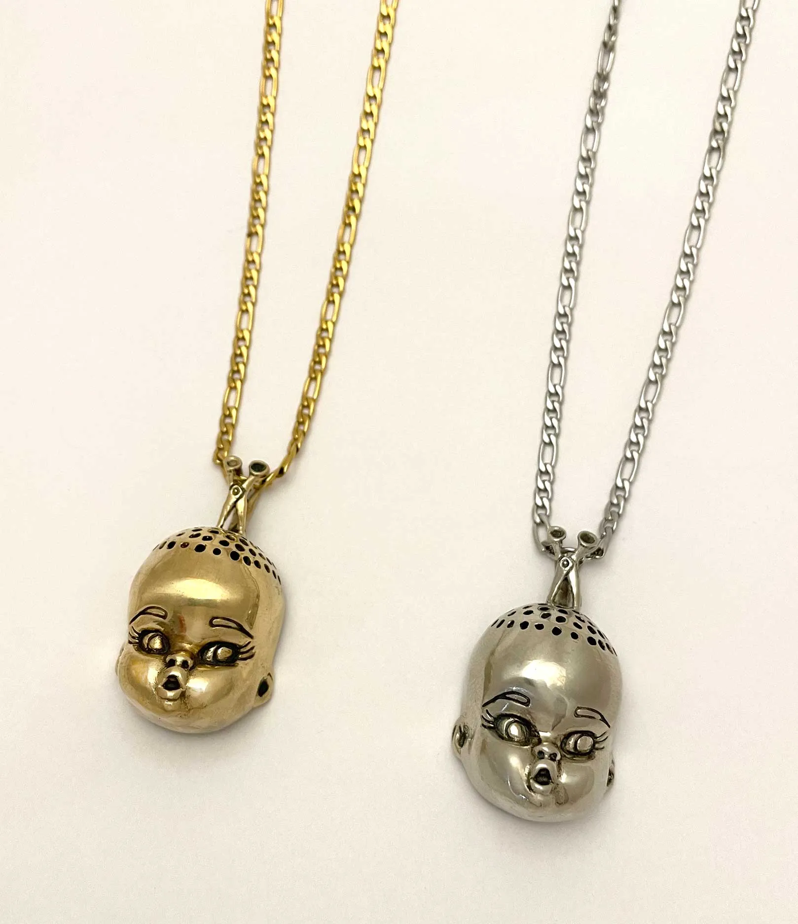 Baldie Doll Head Necklace