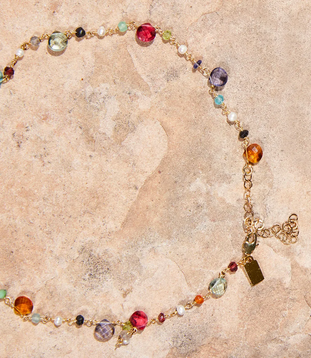 Beaded Gemstone Necklace