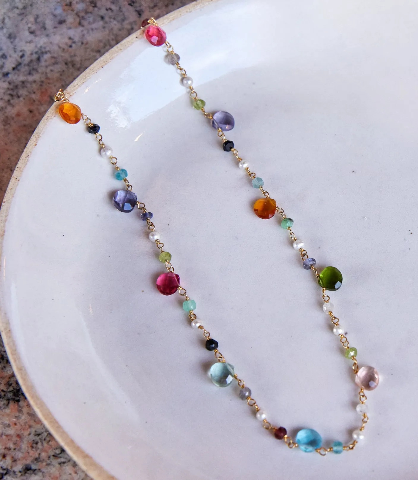 Beaded Gemstone Necklace