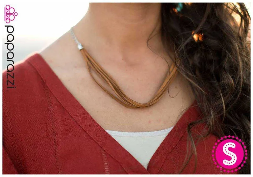 Best Suede Plans Brown Suede Necklace - Paparazzi Accessories