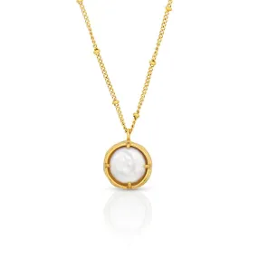 BETTINA Pearl Gold Necklace Gold Vermeil