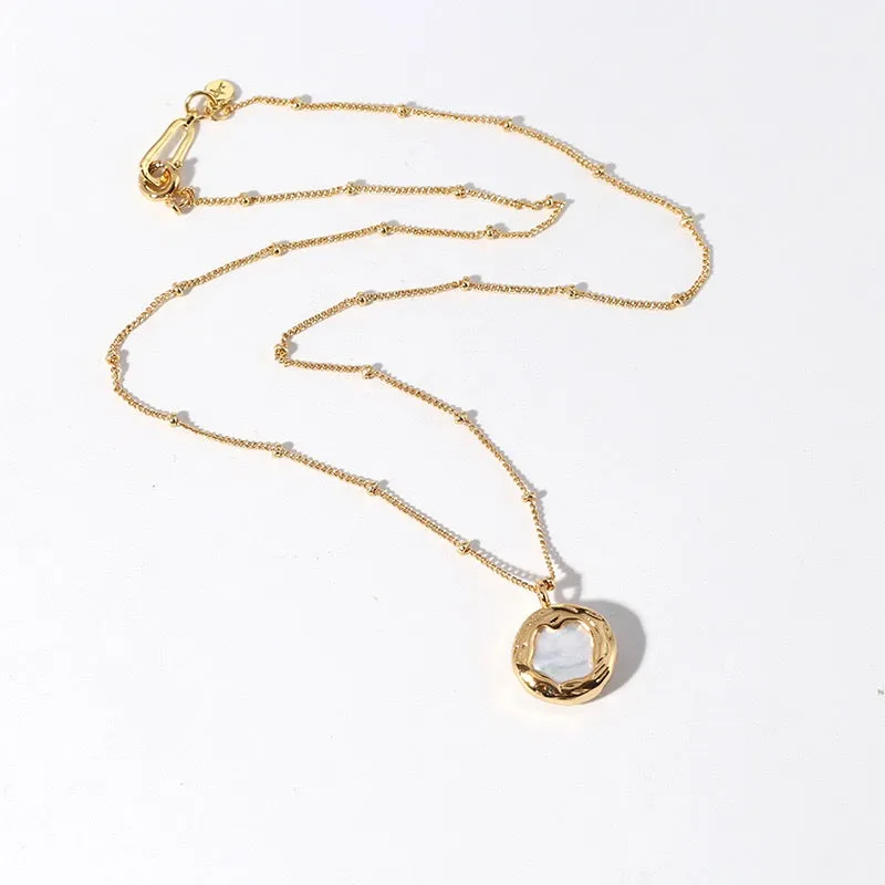 BETTINA Pearl Gold Necklace Gold Vermeil