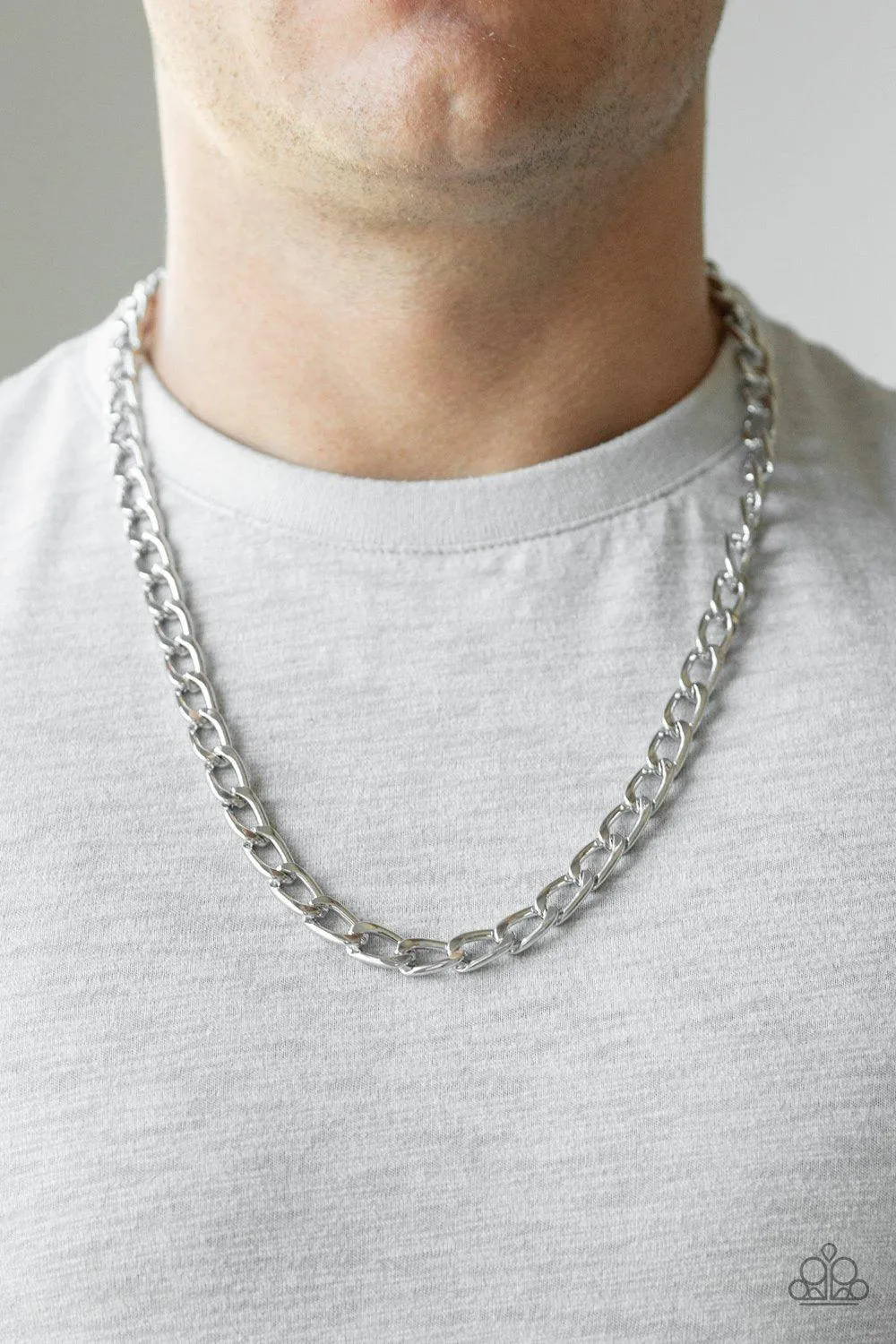 Big Win - Men's Silver Chain Necklace - Paparazzi Accessories