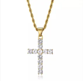 Bling Cross Necklace