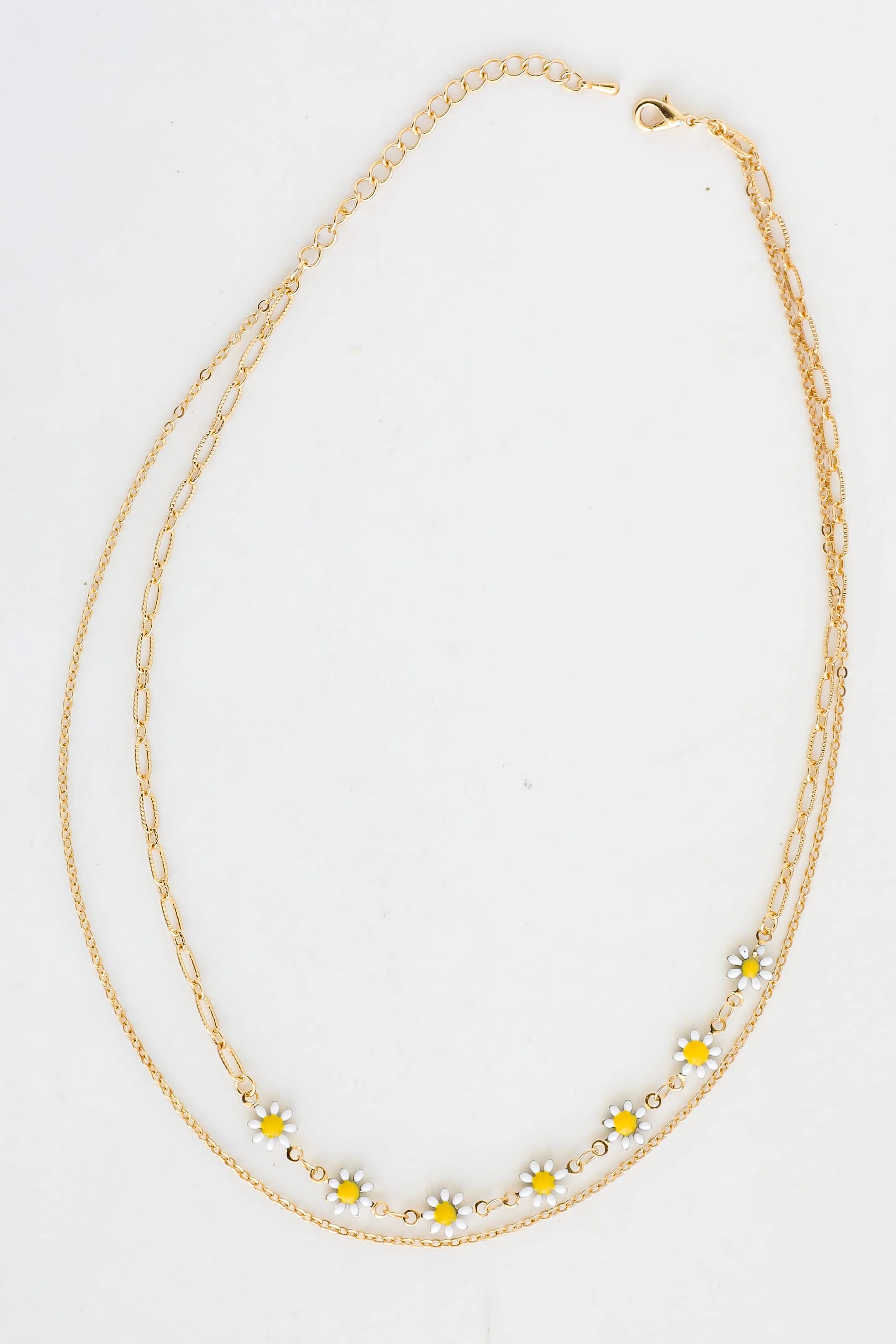 Bridget Gold Flower Charm Layered Necklace