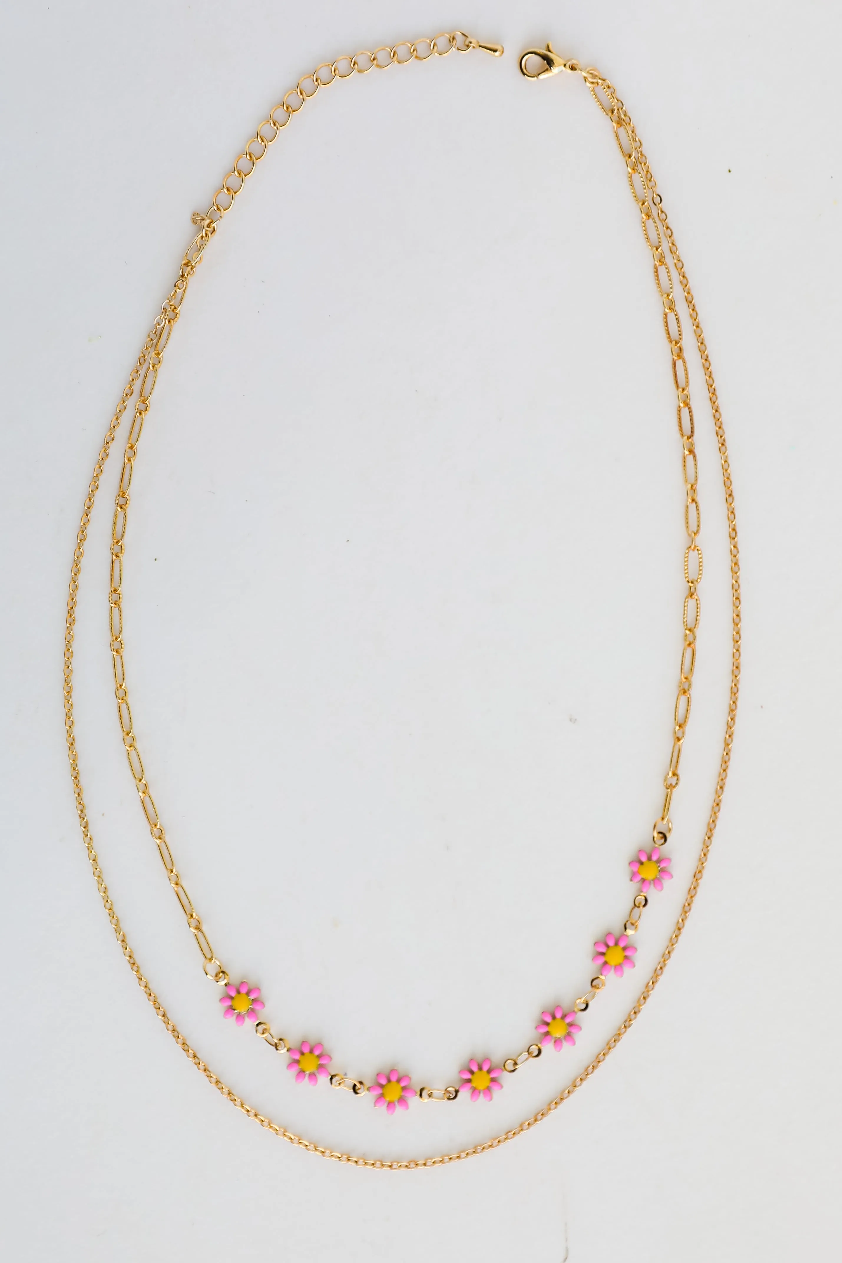 Bridget Gold Flower Charm Layered Necklace