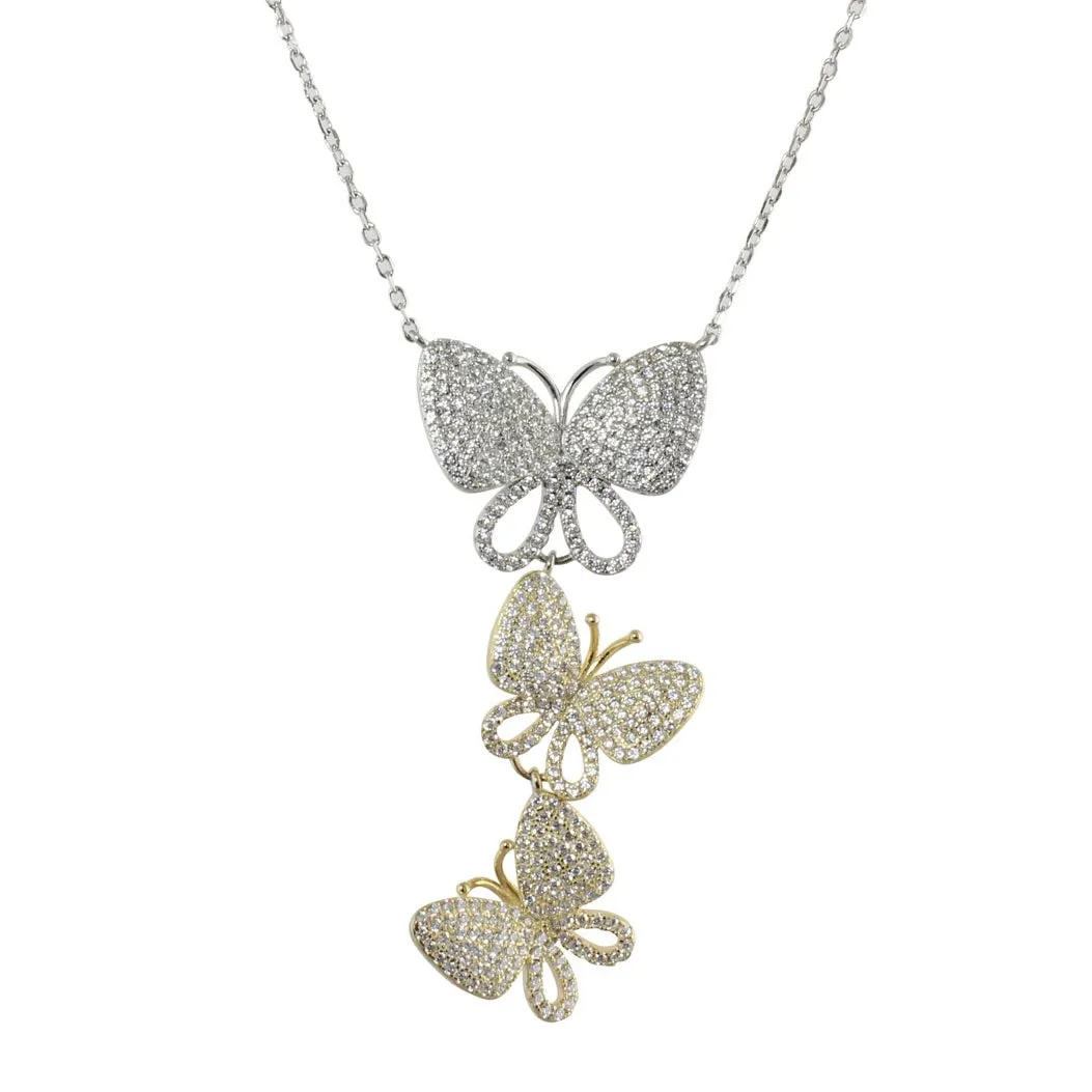 BUTTERFLY TRIO NECKLACE